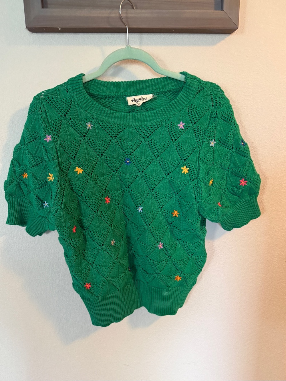 Haptics green Knit Sweater Top